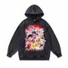 Moletom com Capuz Dragon Ball Retro Americano Lavado Velho Transfronteiriço Oversize Solto Pesado 480g Jaqueta