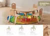 Mesa y Silla de Educación Temprana para Niños, Guardería, Madera Maciza, Mesa de Estudio Ajustable para Clases de Capacitación y Tutoría, Mesa de Pintura