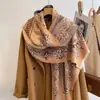 Novo cachecol tipo caxemira para mulheres cachecol de inverno xadrez pied-de-poule xale moderno versátil cachecol alongado manta cachecol espesso para mulheres