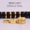 Contas espaçadoras retas de cor duradoura banhadas a ouro 18k, contas de roda, acessórios para pulseiras e colares DIY, contas planas, componentes para beadwork