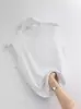Colete Novo Estilo Feminino Roupa Externa Interna Slim-fit Cor Sólida Com Fio Gola Redonda Sem Mangas Top Emagrecedor Versátil Tamanho Grande Fino Base