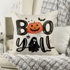 Funda de Cojín Halloween Más Vendida Transfronteriza Funda de Almohada Calabaza Fantasma Truco Funda de Almohada para el Hogar