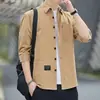 Camisa de Trabajo Ligera de Manga Tres Cuartos, Camisa Casual de Media Manga, Top Ligero Versátil de Manga Corta para Hombre