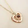 Collar de proyección de memoria de amor estilo Tiktok mismo 100 idiomas Te amo collar femenino transfronterizo popular