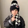 Gorro para Niños Otoño e Invierno Ciervo Peluche Bufanda Cálida Juego de Dos Piezas para Niños y Niñas Gorras de Estudiante Gorros de Lana Gorros de Punto