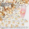Joias para Nail Art Coração Torto Fundo Plano 3*4mm Diamante de Formato Especial Fundo Plano Diamante Brilhante de Celebridade da Internet Nail Art Usável para Unha DIY Atacado