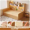 Cama infantil de madera maciza con estantería y cajones de almacenamiento, cama individual para dormitorio de niños y niñas, cama tatami que ahorra espacio