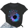 Camiseta con Patrón de Girasol para Mujer Chaleco con Estampado de Girasol Top Casual de Verano sin Mangas Cuello Redondo