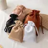 Bolsa de Almacenamiento Gruesa de Satén Transfronteriza Bolsa con Cordón Bolsa de Almacenamiento de Joyería de Satén de Imitación de Alta Gama
