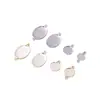 Colgante Redondo Ovalado con Borde Dorado Incrustado que Conserva el Color Ojo de Gato Accesorios para Pendientes Pulsera Joyería DIY