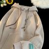 Marca Moderna Suor Pesado Com Capuz Masculino Outono Novo 2024 Júnior Casual Solto Estilo Hong Kong Top Para Todos Os Fósforos