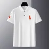 Runen Paul Summer Algodón Mercerizado Clásico Polo Solapa Bordada Camisa Polo para Hombre Camiseta de Manga Corta para Hombre Top
