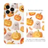 Suave e fofo, design de abóbora e fantasma de Halloween desenhado à mão, capa estilo filme para iPhone 18pm, ultrafina, capa rígida de cobertura total para iPhone 14pm