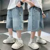 Shorts de Mezclilla Finos Bordados de Verano para Niños, Sueltos y Cómodos, de Cintura Alta, Elegantes, Versátiles para Niños a la Moda