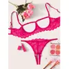 Soporte Medio Hueco Anti-Caída Pechos Grandes Apertura Total Ropa Interior Tres Puntos Sin Quitar Encaje Push-Up Sexy Abertura en la Entrepierna Diversión