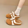 Pantuflas de Piel con Suela Gruesa para Aumentar la Altura Estilo Birkenstock para Mujer, Nuevos Versátiles Zapatos Casuales Slip-On de Primavera 2026