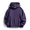 Sudadera con capucha casual unisex Jianheng Outdoor, color liso retro, holgada, para parejas, con logo bordado, con cordón