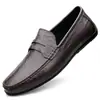 Zapatos de Hombre sin Cordones, Zapatos Nuevos de Piel, Suelas Suaves, Superficies Suaves, Zapatos de Piel Casual de Negocios, Zapatos de Punto Cómodos para Hombre, Tendencia al por Mayor