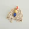 Gorros Infantiles Primavera y Otoño Nuevo Estilo Lindo Dibujo Animado Dinosaurio Gorro de Punto para Niños y Niñas Bebé Cálido Protector de Orejas Lana Moda