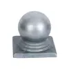 Tapas decorativas de sellado para barandillas de hierro forjado, barandillas de tubo cuadrado, tapas esféricas para tubos redondos, cabezales de poste galvanizados, tapas superiores de poste galvanizadas, tapas de acero zincado