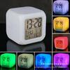 Oferta especial, reloj despertador colorido que cambia de color durante diez mil años, reloj luminoso, reloj electrónico silencioso, lindo reloj despertador pequeño, reloj perezoso