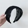 Faixa de Cabelo Simples Estilo Coreano Ultra-Larga de 10cm para Cobrir Cabelos Grisalhos, Faixa Anti-Derrapante com Dentes para Lavar o Rosto, Faixa de Cabelo de Coroa Alta