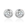 Brincos Moissanite Simulada Transmissão ao Vivo para Mulheres Ins Coração Agulha Prata Esterlina S925 Zircônia Seis Garras Brincos Moissanite