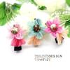 Corea vende lindos artefactos brillantes para niños, horquillas de organza con flores, pinzas laterales, pinzas de presión, pinzas de pico de pato, accesorios para el cabello.