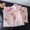 Pijama Estilo Ursinha Doce Rosa Claro Primavera e Outono Novo Conjunto de Duas Peças Manga Longa Calça Longa Dormitório Estudantil Roupa para Casa