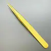 Pinzas para Pestañas con Patrón de Pez Color Espejo Pinza de Pluma Dorada Pinzas de Delfín Pinzas de Flor Pinzas para Pestañas