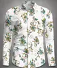 Camisa Masculina Primavera e Outono Transfronteiriça Estampa Floral Completa Retro Manga Longa Masculina Slim Fit Tamanho Plus Camisa Floral Em Estoque Atacado