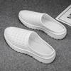 Zapatos de Pareja de Verano 2025 Comercio Exterior Color Sólido Casual sin Cordones Planos Transpirables Ligeros Talla Grande Zapatos de Tejer Fly para Mamá