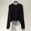 2026 Nuevo Estilo Color Sólido Cuello Redondo Corte Holgado Tallas Grandes Manga Murciélago Camiseta de Manga Corta Larga para Mujer