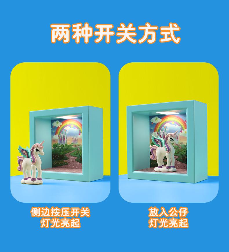 手办相框灯摆台小夜灯3d立体桌面卧室床头摆件柔光护