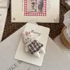 Saia Xadrez Outono e Inverno Coelho de Desenho Animado Crianças Grampo de Cabelo Menina Fofa Faixa de Cabelo Faixa de Cabelo Fofa Franja Acessórios de Cabelo Grampo de Cabelo