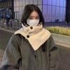 Coreia do Sul Ins Retro Inverno Quente Novo Estilo Cachecol Feminino Casual Pescoço Manga À Prova de Frio Cachecol de Malha na Moda