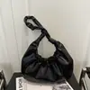 Bolsa de Nube Plisada Coreana de Nicho Estilo Ins Cruzada para Mujer, Bolsa Tote Coreana de Estilo Perezoso de Gran Capacidad Bolsa Dumpling
