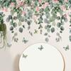 Pegatinas de Pared de Enredaderas Transfronterizas y Mariposas Voladoras para Dormitorio, Sala de Estar, Entrada, Pared de Fondo, PVC Autoadhesivo Removible