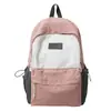 Mochila de Casal Nova Cor Color Block Estilo Coreano, Grande Capacidade, Mochila Casual Leve, Mochila de Viagem Versátil na Moda para Homens e Mulheres
