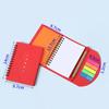 Caderno Espiral com Notas Adesivas de Papel Kraft Rosto Sorridente Personalizável Colorido Notas Adesivas Rasgáveis Bloco de Notas para Recados de Negócios Caderno Portátil