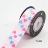 Fita de embalagem de presente com bolinhas de 25mm para grampo de cabelo, caixa de bolo DIY, cinto decorativo, fita de tecido 10 jardas/Rolo
