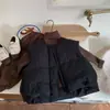 Colete de algodão de inverno Kino Huzhou Zhili roupas infantis estilo coreano para meninos outer wear espesso vestuário infantil top quente