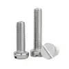 Tornillos Cilíndricos de Cabeza Plana de Acero Inoxidable 304 en Stock Gb65 Tornillos Largos Ranurados Sujetadores de Ferretería Estándar