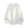 Camiseta de Manga Larga con Cuello Redondo y Patrón de Gofre Nuevo de Otoño T555 para Hombre, Camisa Básica Holgada y Sencilla, Especial P18 Sin Diferencia de Precio
