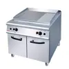 Plancha Grande de Acero Inoxidable para Venta Ambulante, Plancha de Gas de 1/3 de Compartimento Engrosada con Gabinete, Parrilla Teppanyaki