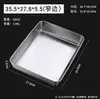 Bandeja para Tiramisú British Baking de Acero Inoxidable Rectangular Cuadrada Placa Molde para Pastel Contenedor Caja Plato con Tapa