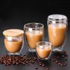 Vaso de Doble Capa de Vidrio de Borosilicato Alto, Vaso de Agua de Vidrio Transparente Resistente a Altas Temperaturas, Vaso Aislado de Doble Capa con Forma de Huevo, Vaso para Bebidas de Café