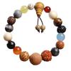 Pulsera Dieciocho Semillas Imitación Bodhi Marea Nacional Estilo Mori Cuentas Vintage Cuentas Pulsera Dieciocho Semillas para Hombre y Mujer Joyería de Mano para Pareja