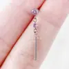 Pendientes de Aleación de Titanio F136 Colgante Redondo de Circonio Espiral Interior Accesorios de Joyería Hechos a Mano DIY Joyería para Piercing Corporal de Titanio G23