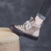Botas frescas y huecas para mujer, de verano, finas, de cuero genuino, vintage, combinables, cortas, de malla, transpirables, informales, con suela gruesa, planas, Martin